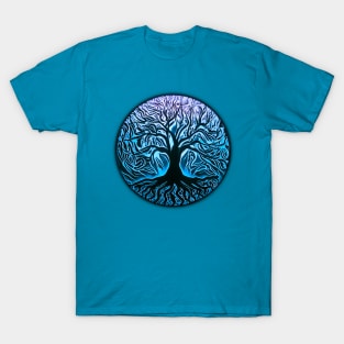 Tree of Life Circle 2 Blue T-Shirt